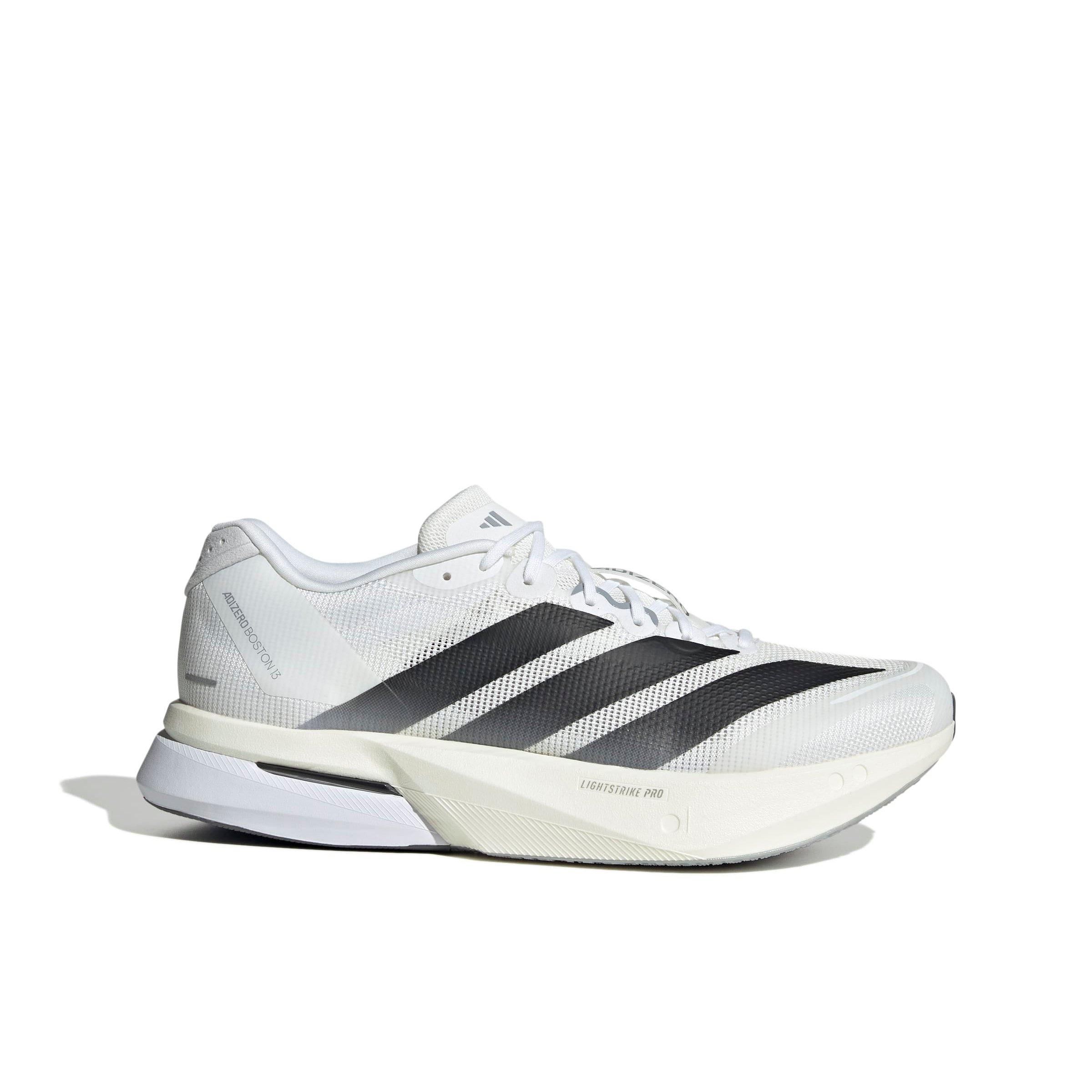 adidas Adizero Boston 13 "Ftwr White/Core Black/Dash Grey" Men's Running Shoe - WHITE/BLACK/GREY